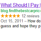 Google rating stars